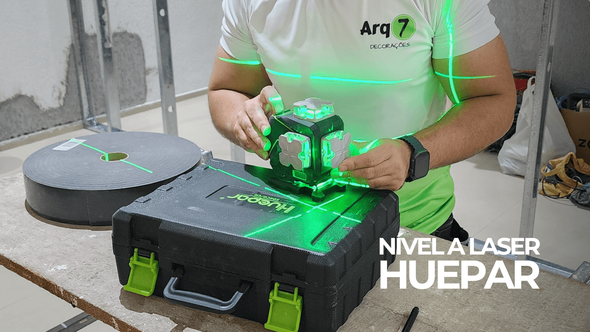 Nível a Laser 16 Linhas Huepar S04CG/CR: O Melhor que Já Usei!