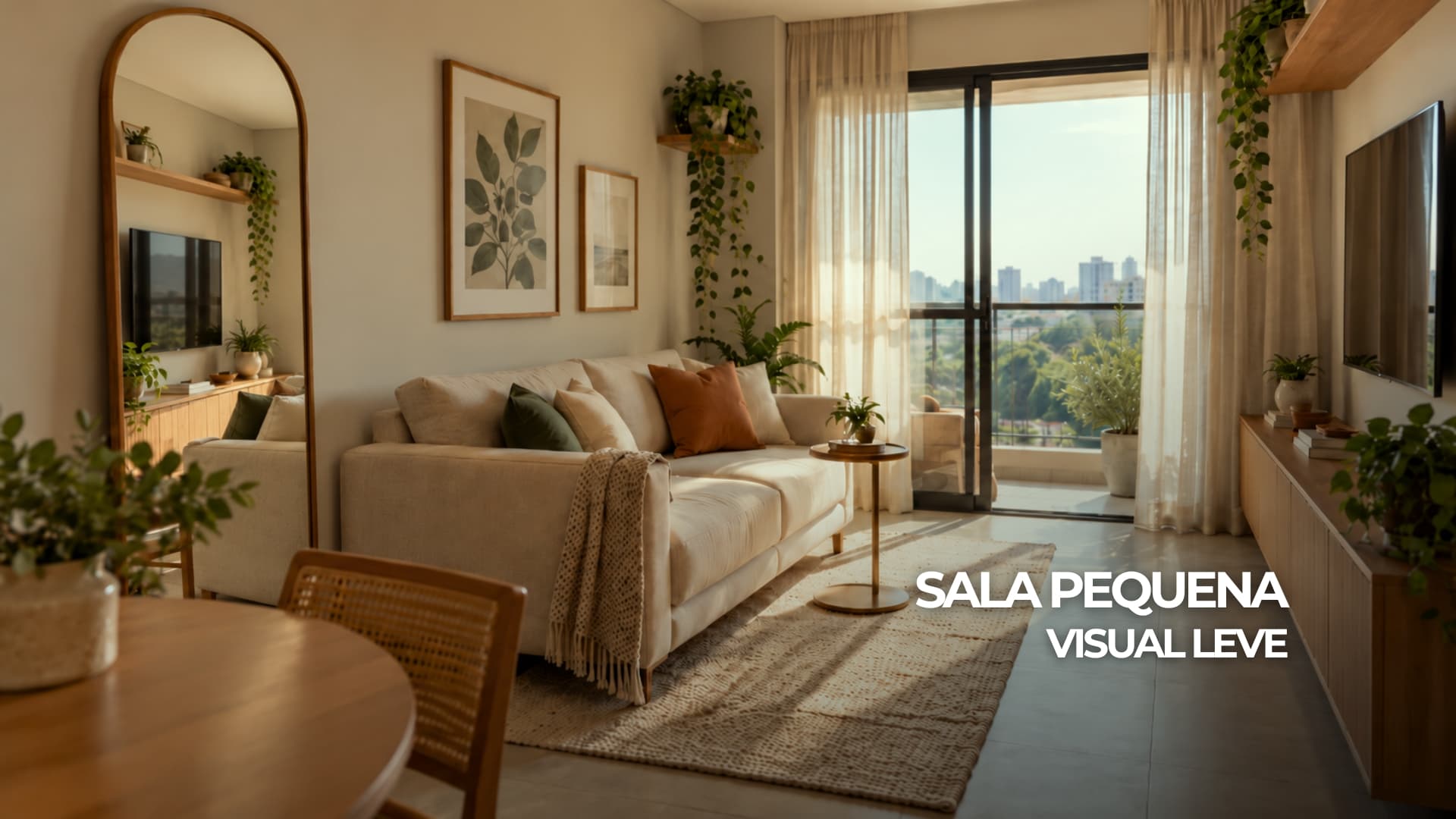 Truques de design que ampliam visualmente salas pequenas e simples