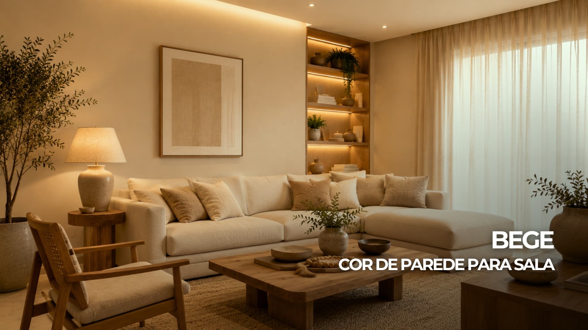 Bege na Parede da Sala: Estilo e Conforto em Cada Cantinho